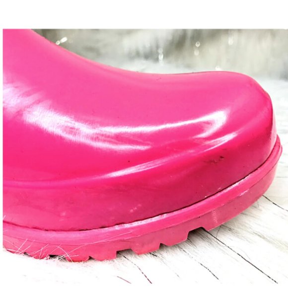 Polo Ralph Lauren Pink Green Rain Boots 6 - Picture 8 of 11
